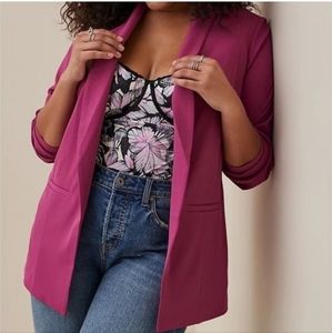 Torrid | NWT Parker Studio Crepe Blazer | Magenta/Wine/Purple | Size 3x